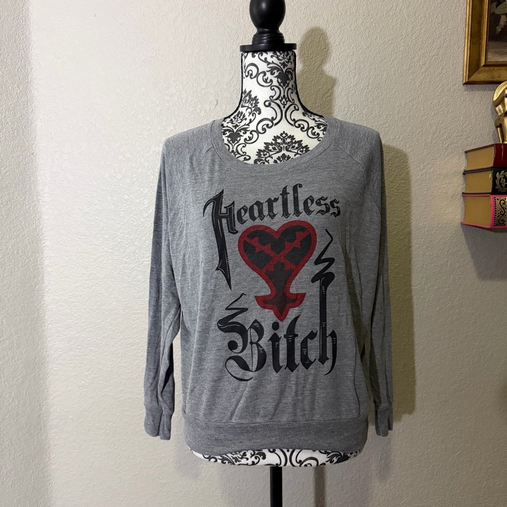 American Apparel Heartless B* Heather Gray Pullover